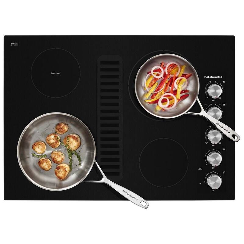Electric Downdraft Cooktop in Black with 4 Elements V91519