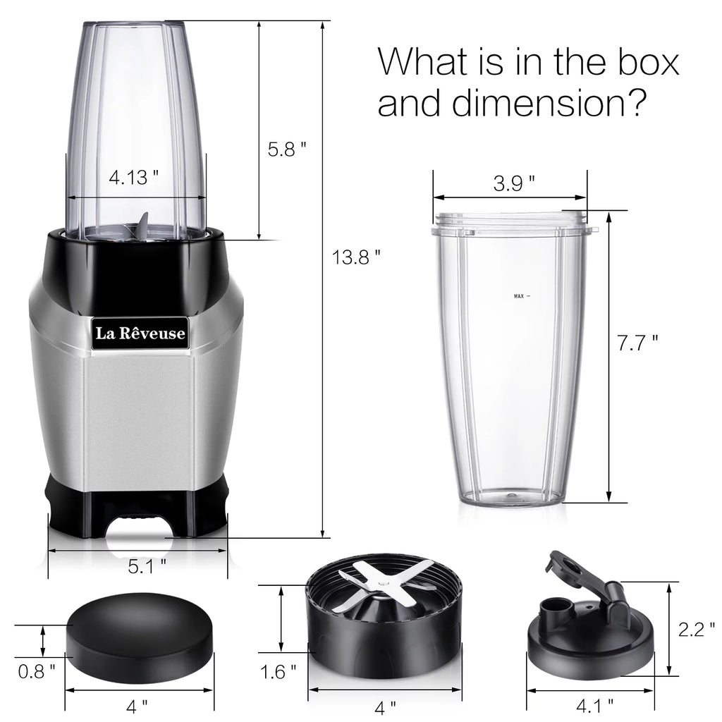 600 Watts Countertop Blender with 20 oz Travel Bottle B3495