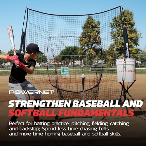 Portable Softball Baseball Training Net with Carrying Bag B9312