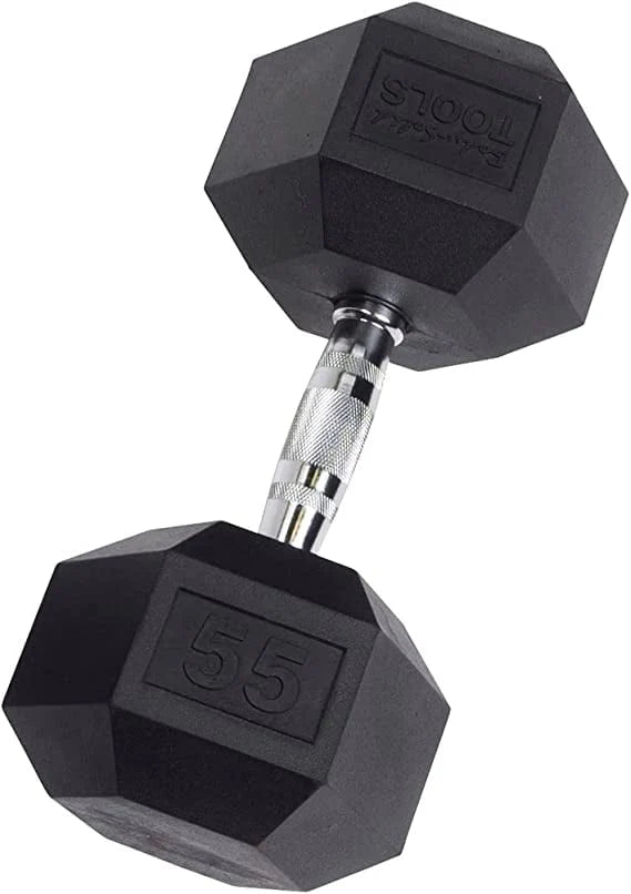 Rubber Coated Hex Dumbbells 35 lb W291821