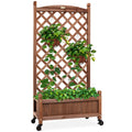 48in Wood Planter Box with Trellis L519844