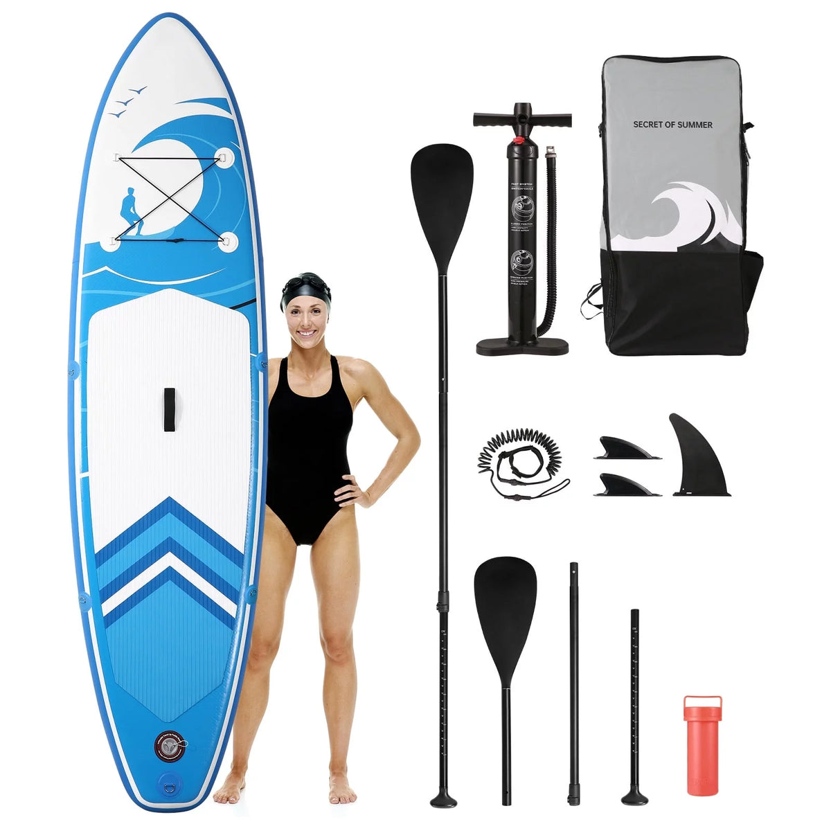 10' Green Inflatable Paddle Board T881