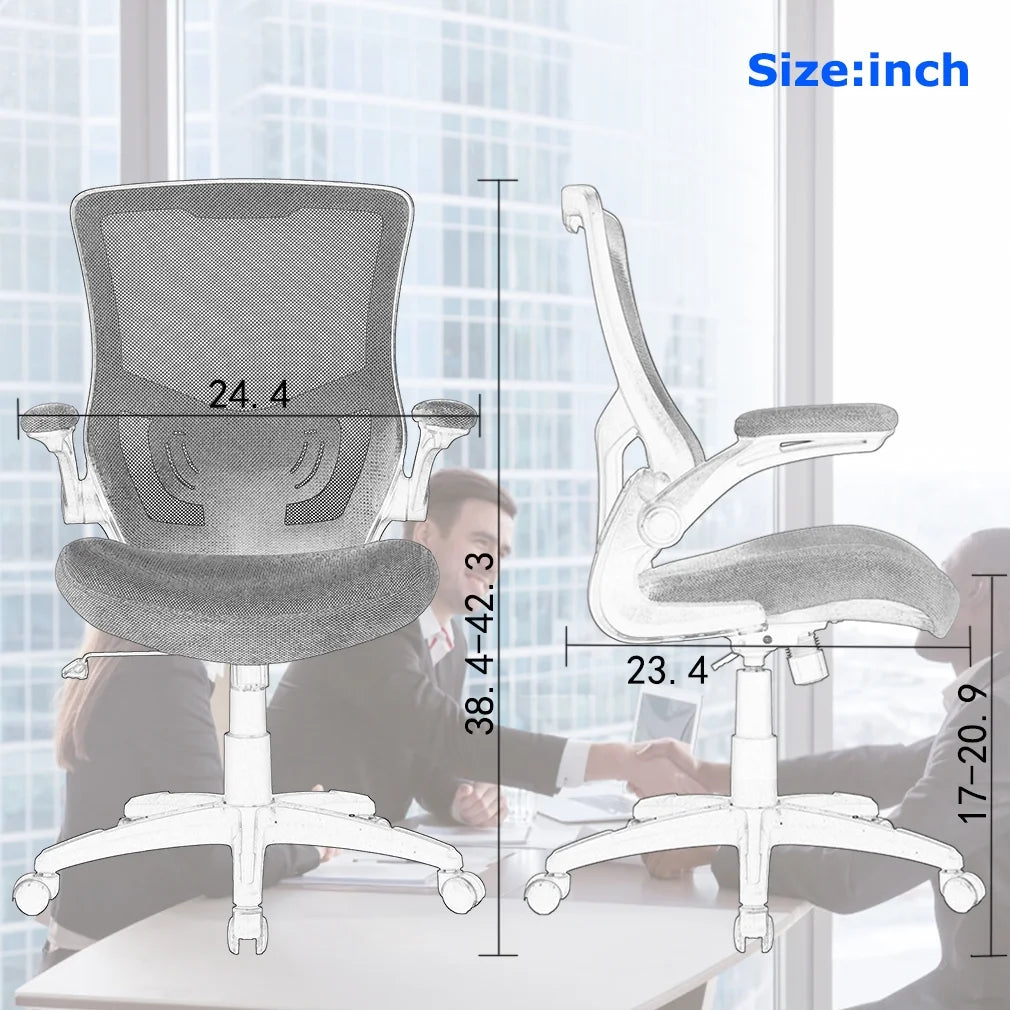 Black Mesh Ergonomic Office Chair with Lumbar Support E830