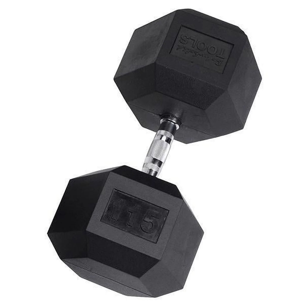 Rubber Coated Hex Dumbbells 35 lb W291821