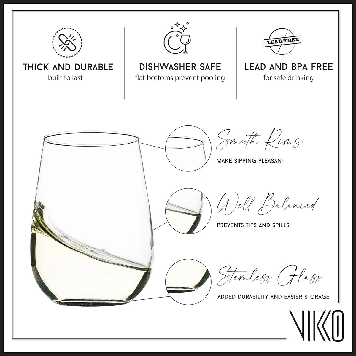 16 Ounce Wine Glasses Set Of 6 O87013