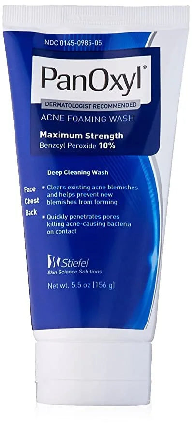 Benzoyl Peroxide Acne Foaming Face Wash 5.5oz 3-Pack K5885