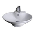 Ceramic 23 Wall Mount Bathroom Sink with Overflow V3934