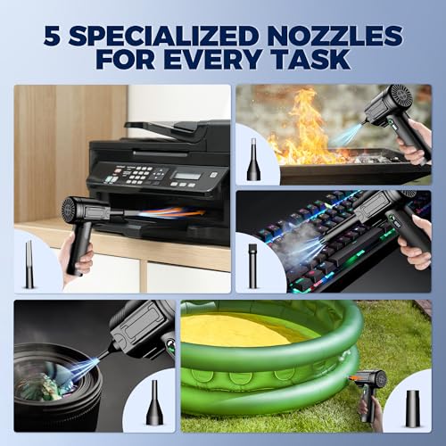 100000RPM Cordless Electric Air Duster with LED Light O16322