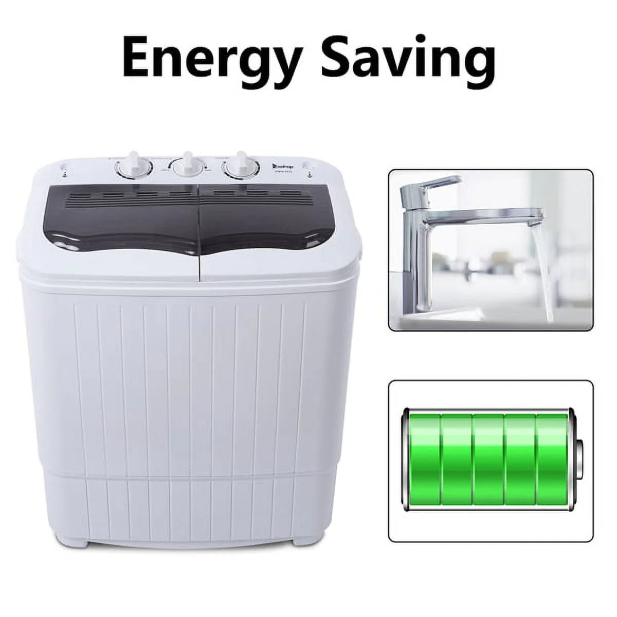 Portable 14.3lbs Semi-Automatic Washing Machine F15614