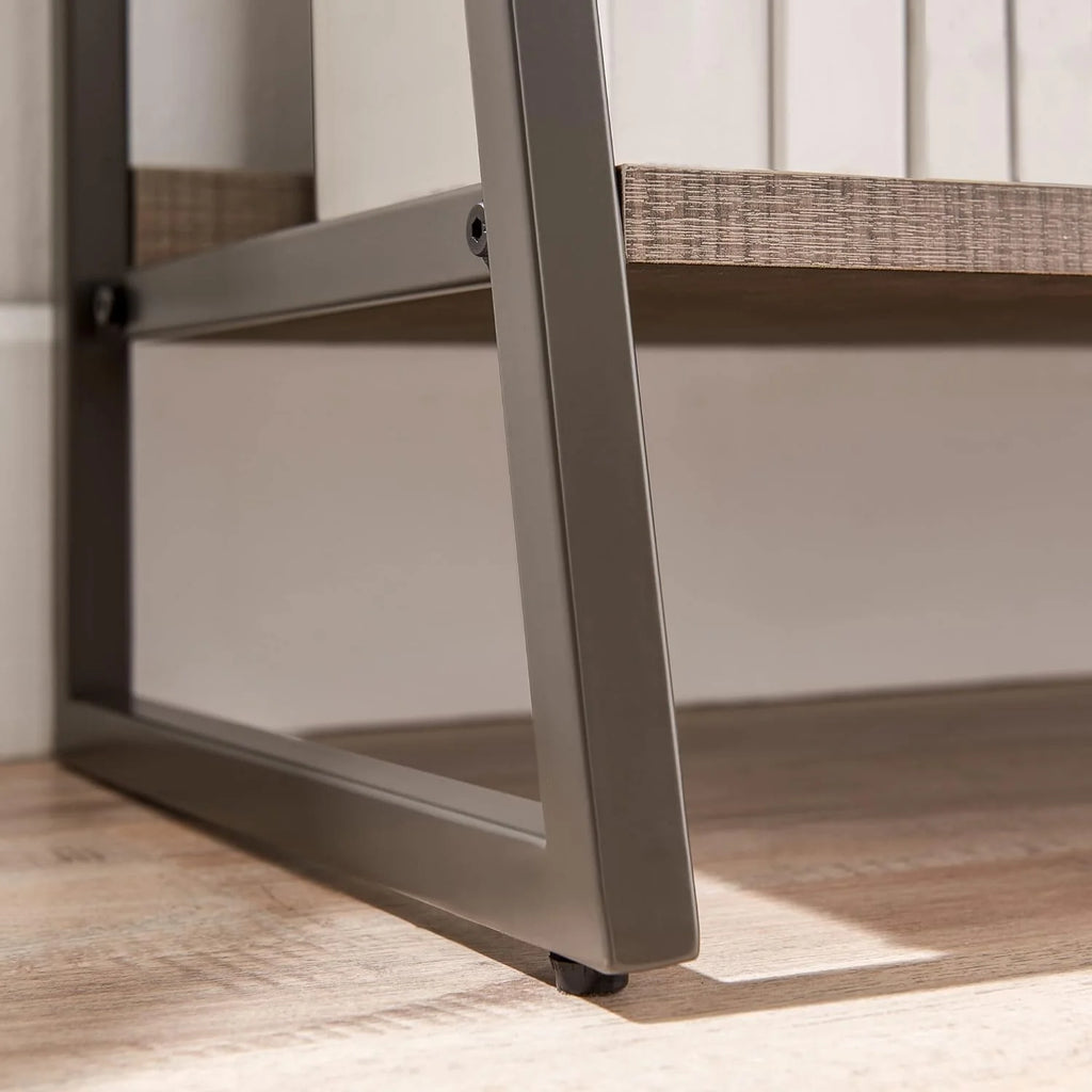 Rustic Oak/Black Shelves And Sides H974