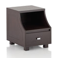Modern Walnut 1-Drawer Storage End Table Y6547