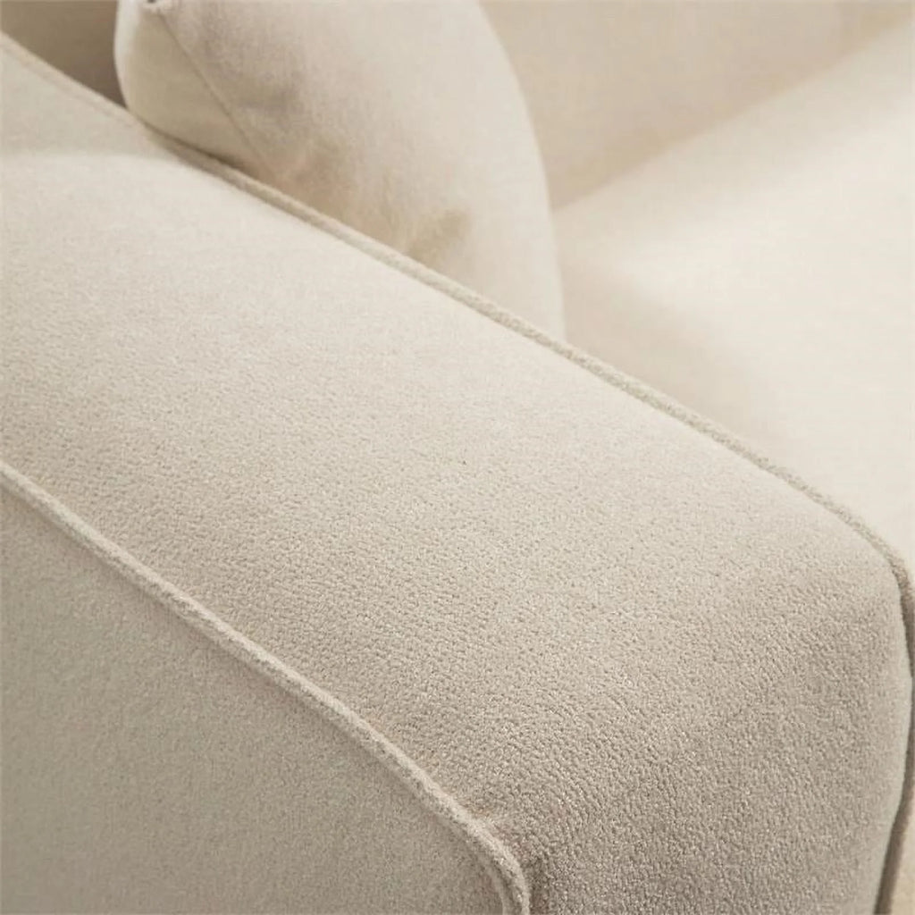 Cream Boucle Fabric Sofa I892178