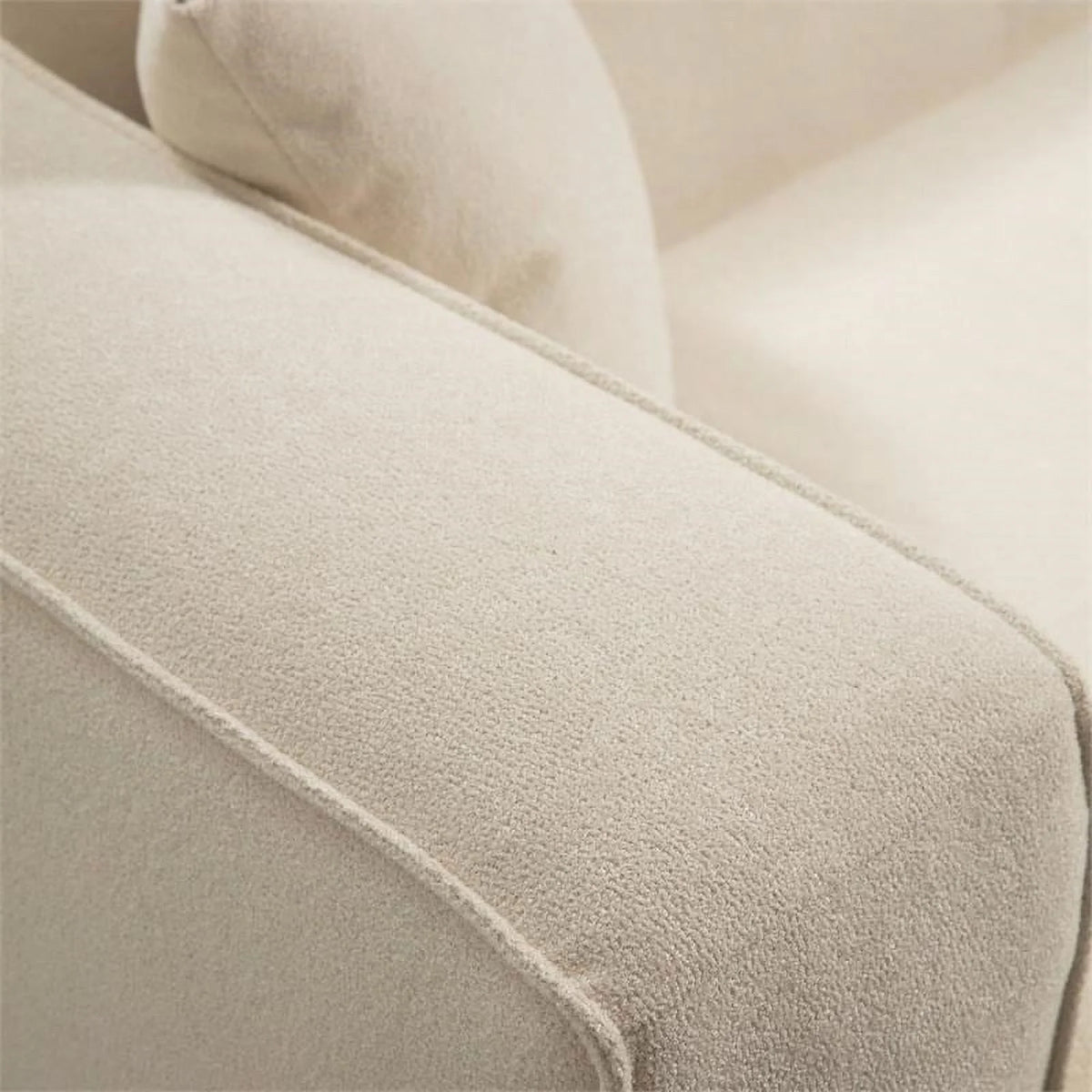Cream Boucle Fabric Sofa I892178