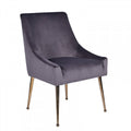 Grey Velvet Gold Dining Chair Set of 2 T996