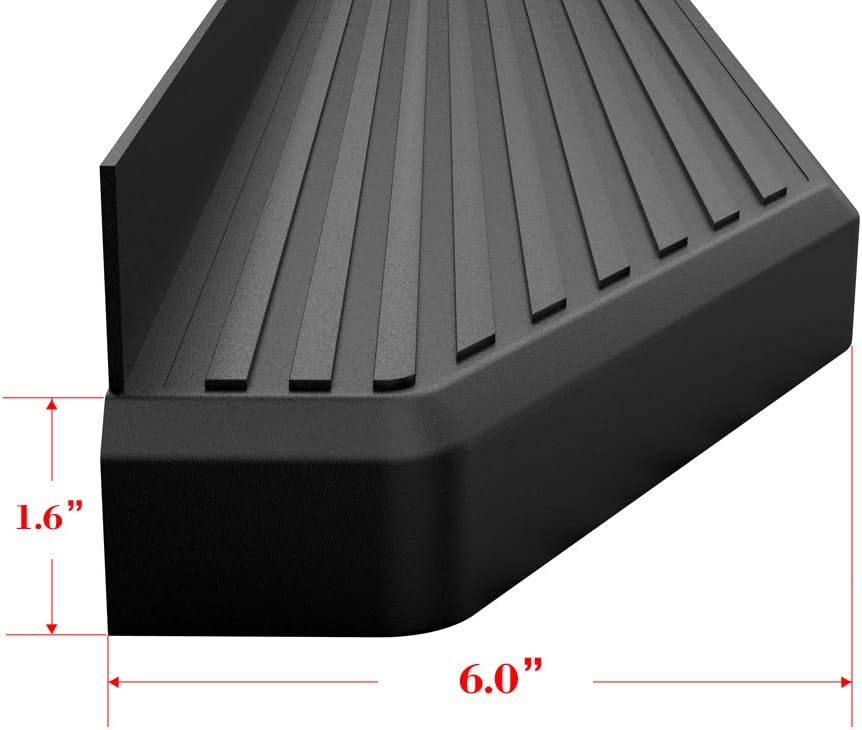 6-inch Black Aluminum Running Boards Side Steps H272046