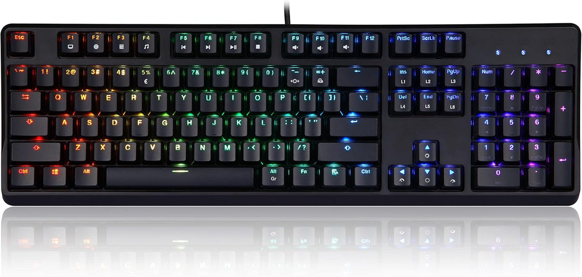 Wired USB Mechanical Gaming Keyboard with RGB Backlighting H485