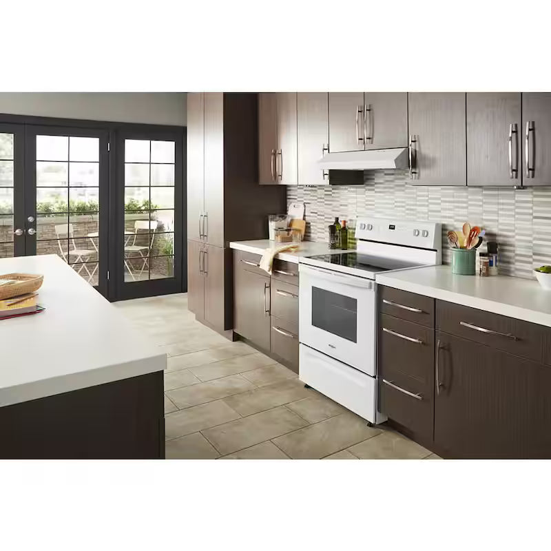 4-Burner Electric Range in White with Storage Drawer F3524