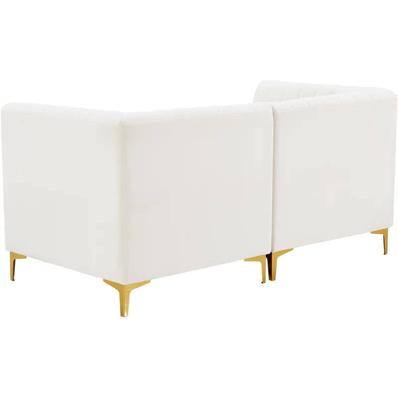 Cream Velvet Modular Sofa T70464