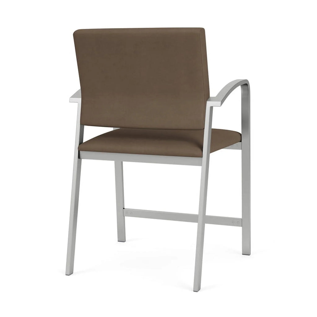 Brown and Silver Polyurethane & Steel Reception Hip Chair A192