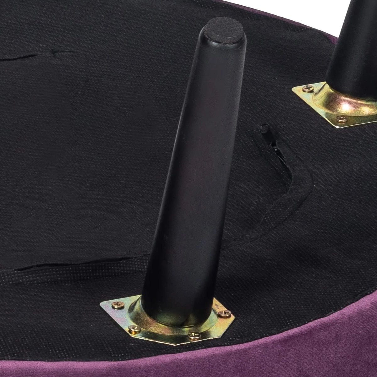 23 Inch Purple Tufted Footstool K969244