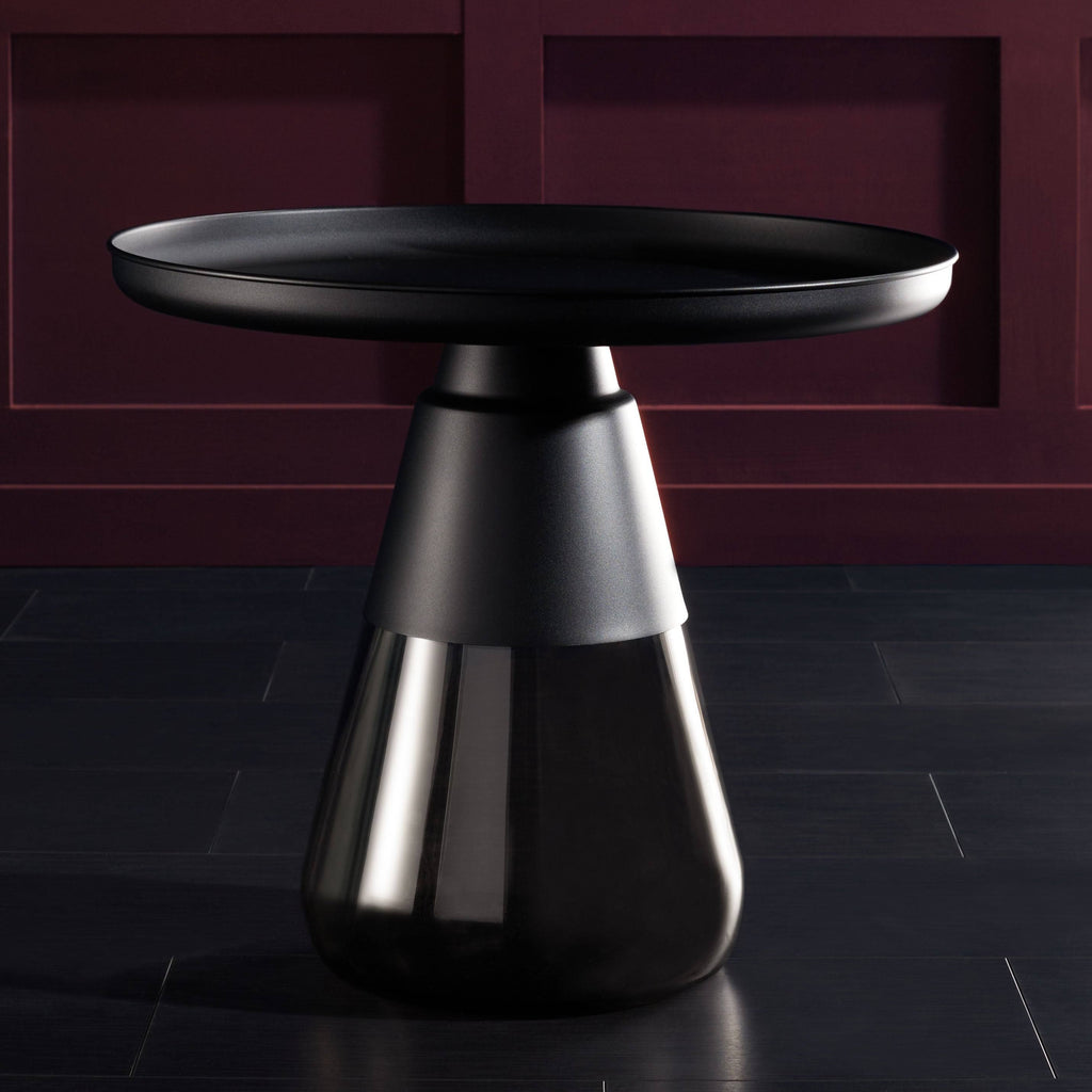 Black and Grey Glass Base Table T37247