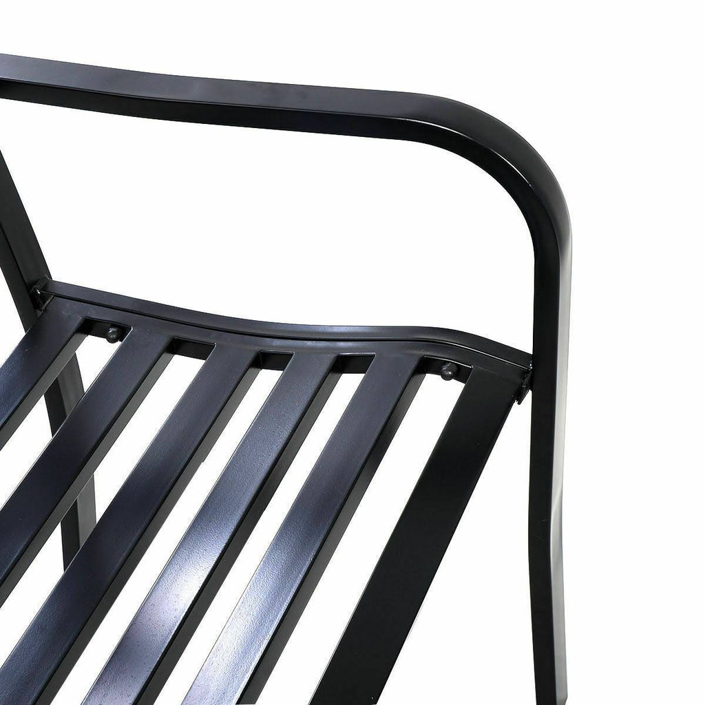 50x22 Steel Frame Cast Iron Backrest Garden Bench E4981