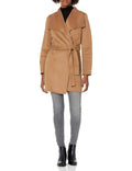 Camel Wool-Blend Wrap Coat Y410074