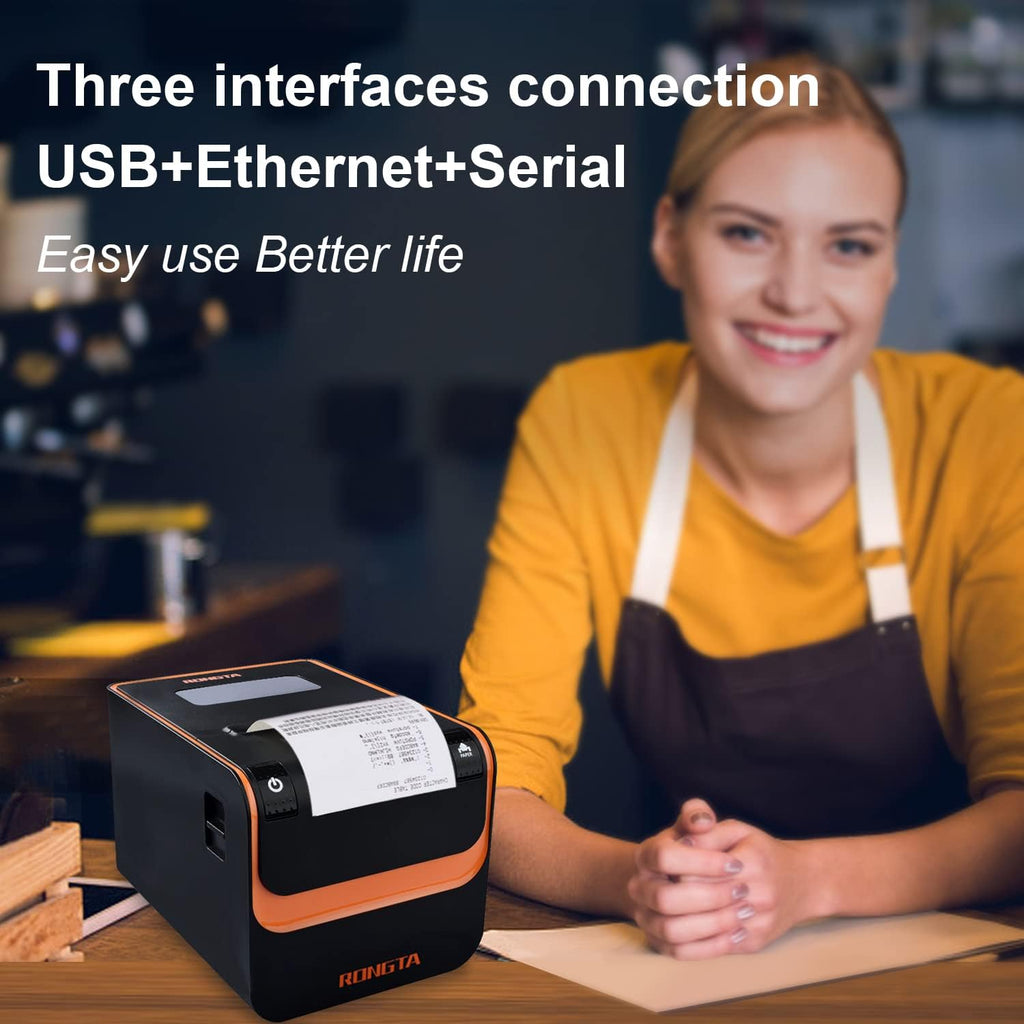 Commercial Direct Thermal Receipt Printer Auto Cutter 80MM USB H681