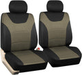 Black Tan 2 Pcs Cloth Bucket Seat Covers P700