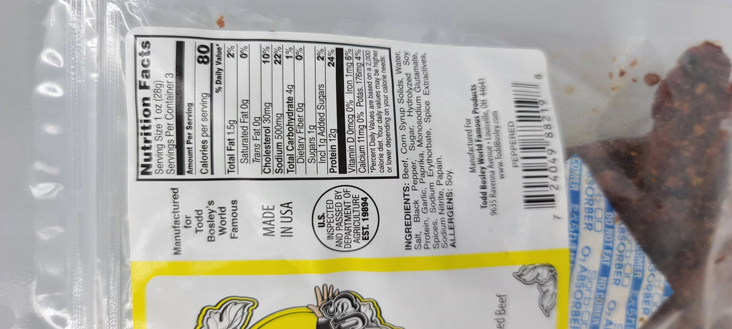 3.25 Oz Peppered Jerky 3 Pack K93144