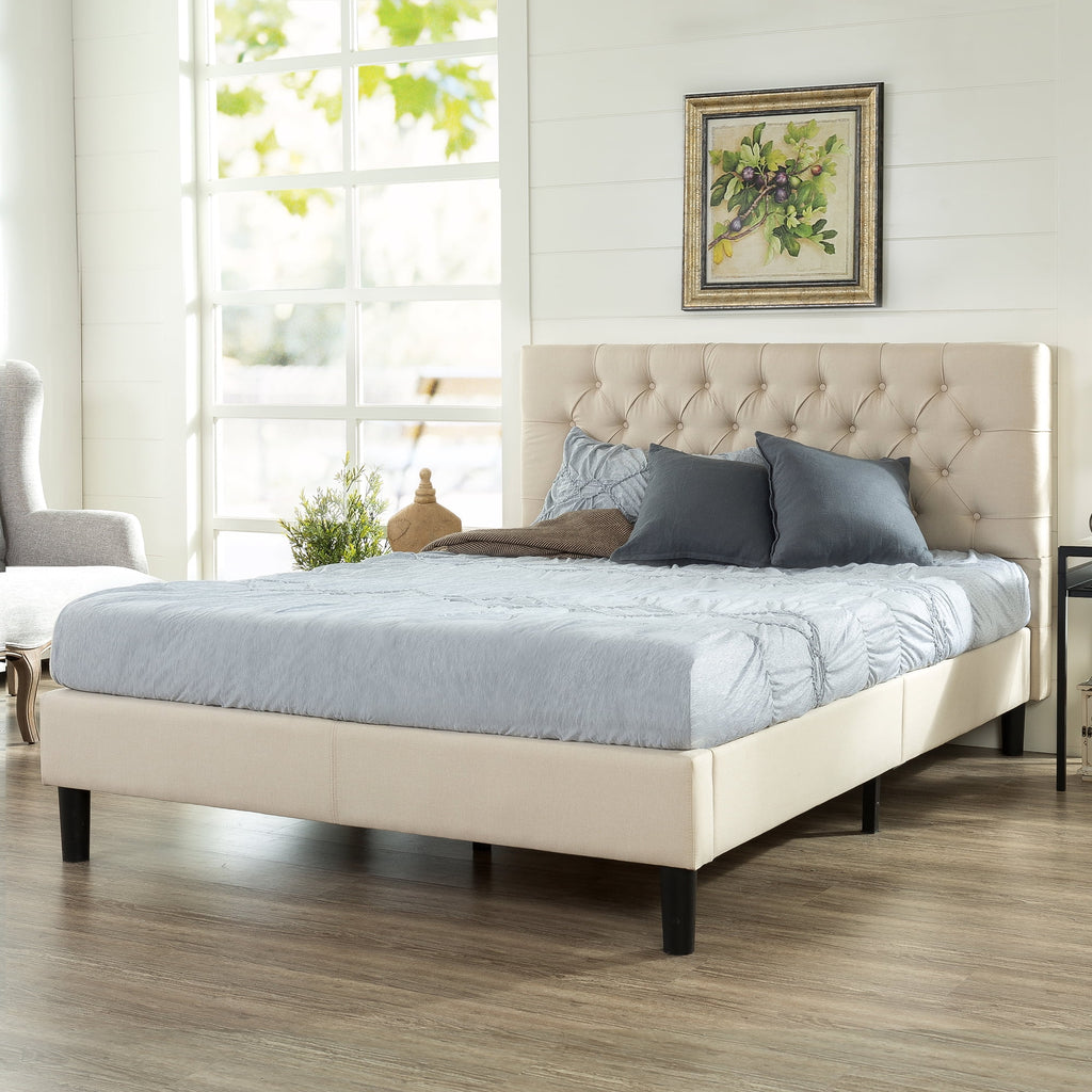 Queen Upholstered Platform Bed Frame R514