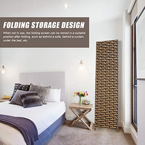 4 Panel Folding Wooden Room Divider F630957