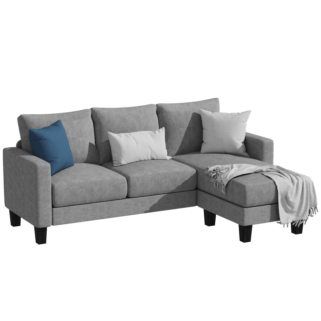 Light Gray L-Shaped Sectional Sofa X267