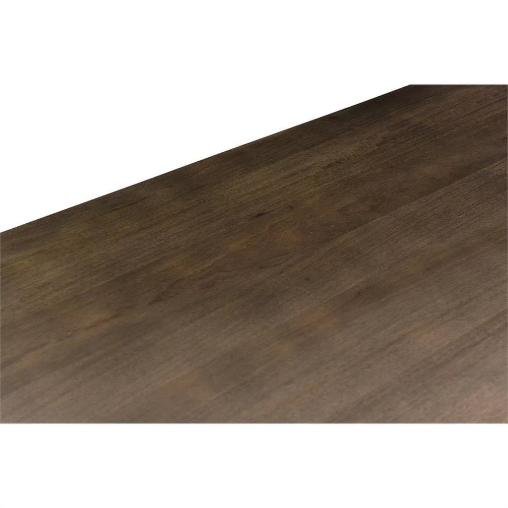 Solid Wood Double Pedestal Dining Table in Dark Brown Y929236