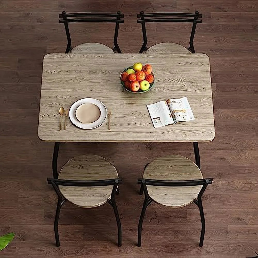 Dining Table Set for 4 with Chairs and Bench X679
