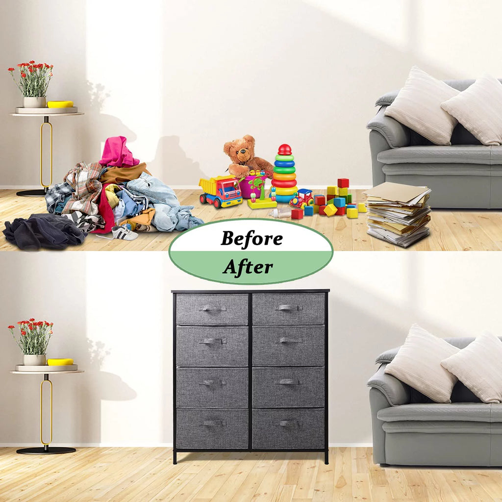 Grey 8 Drawer Dresser Z360453