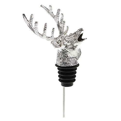 Deer Stag Head Wine Pourer Stopper C5980