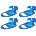 Spring Float Recliner Pool Lounge Chair with Sun Canopy 4-Pack G456055