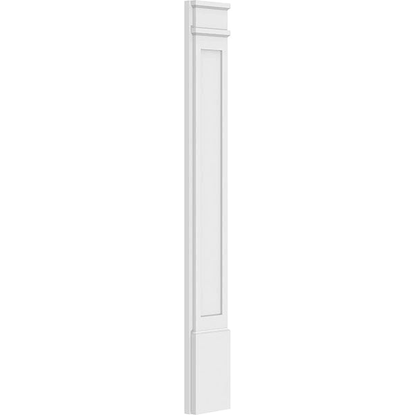 Flat Panel PVC Pilaster with Decorative Capital & Base (Pair) Y53327