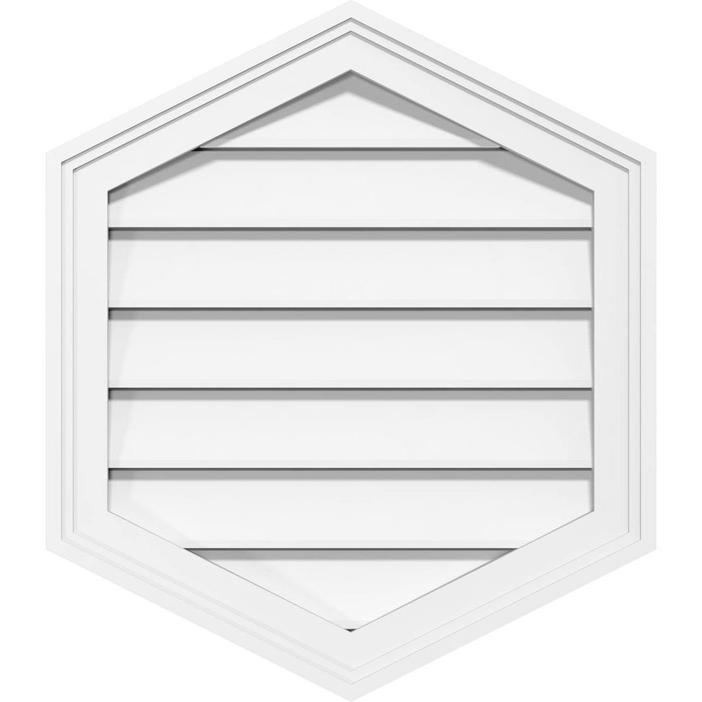 Vertical Peaked Surface Mount PVC Gable Vent Z1075