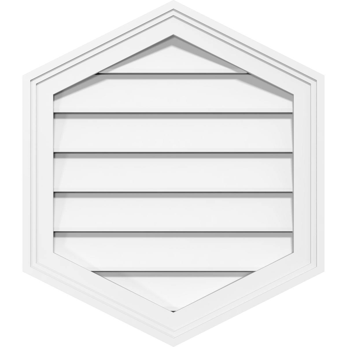 Vertical Peaked Surface Mount PVC Gable Vent Z1075