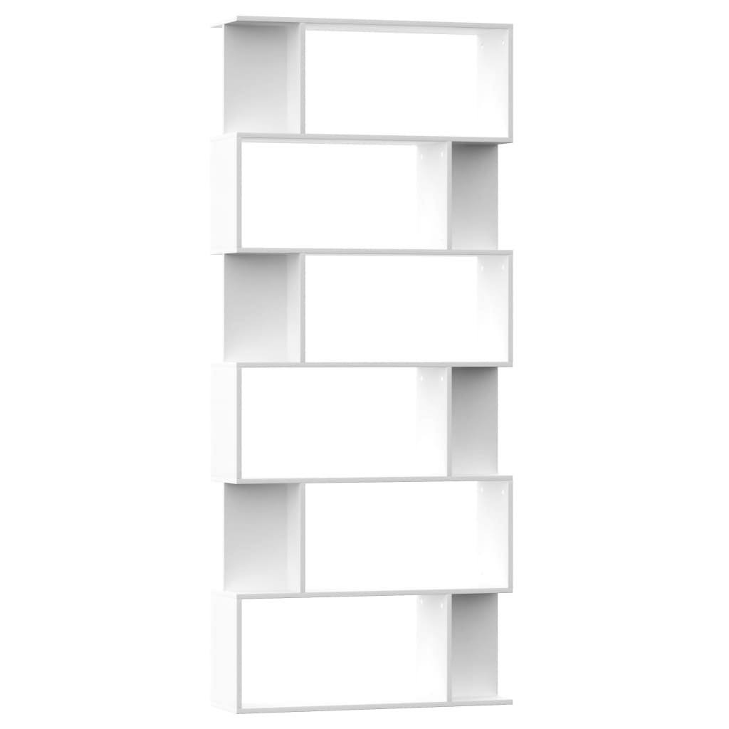 White Chipboard Book Cabinet Room Divider Z763307
