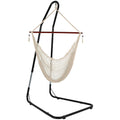 Extra Large Cream Rope Hammock Chair with Stand K4225