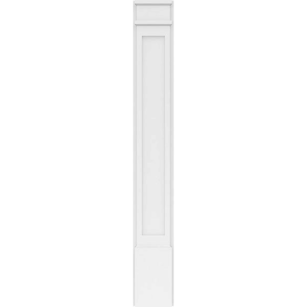 Flat Panel PVC Pilaster with Decorative Capital & Base (Pair) Y53327