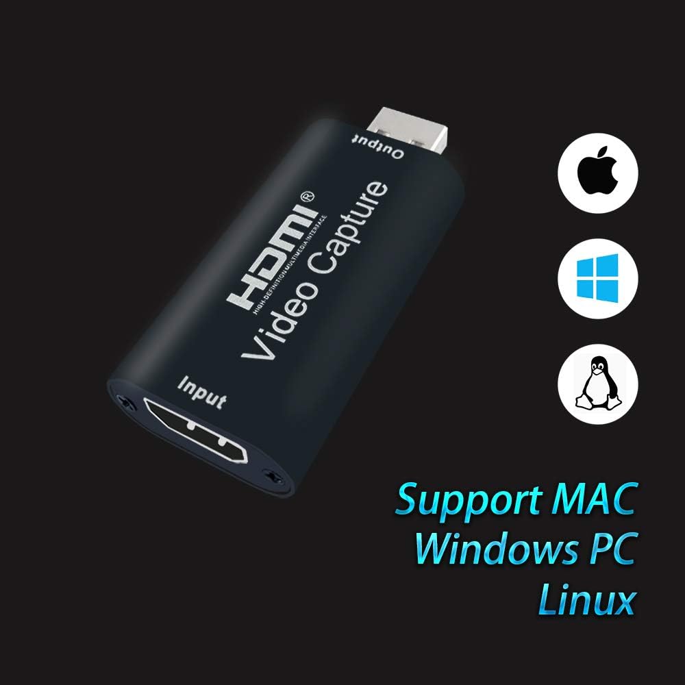 USB Video Capture Card 1080FHD HDMI Input Pack of 2 B6242