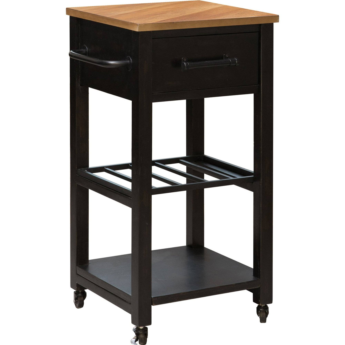 Black Wood Kitchen Cart N91868