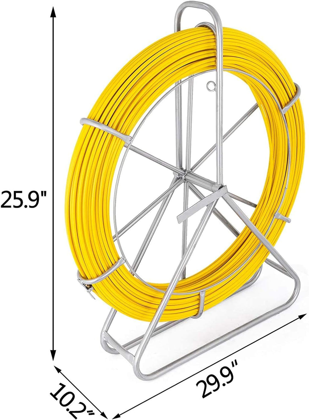 Fiberglass Fish Tape 656FT with Steel Reel Stand T918