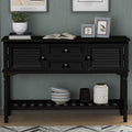 Solid Wood Console Table with 7 Drawers, 1 Cabinet and 1 Shelf F17812