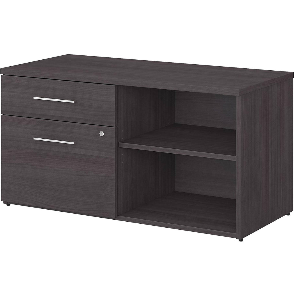 Storm Gray Storage Cabinet with Drawers and Shelves W1676