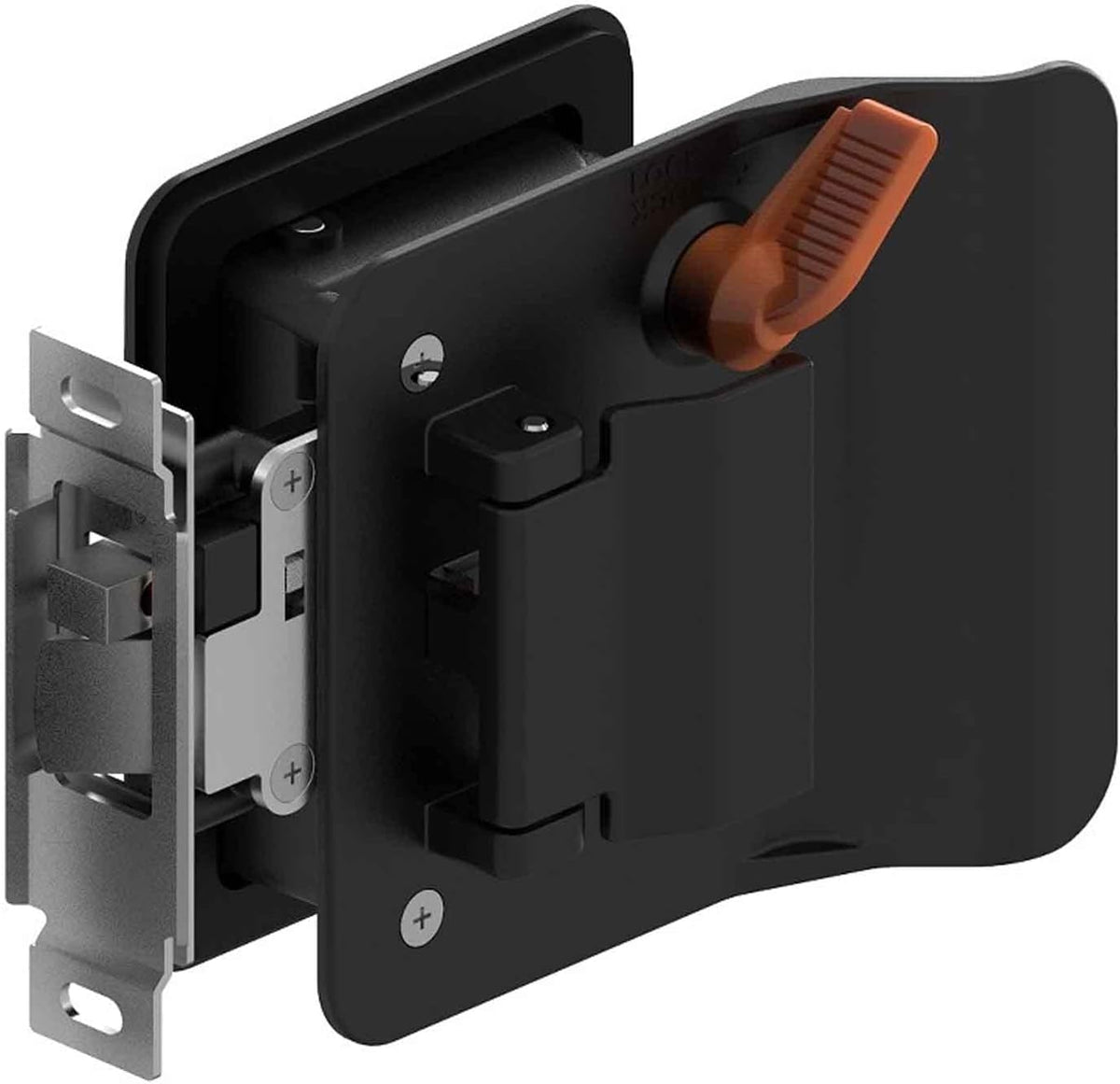 Black Zinc Alloy Door Lock Pack of 2 R3726